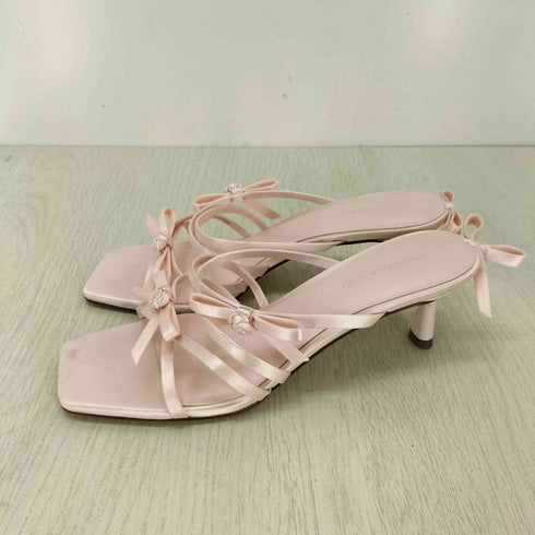 チャールズアンドキース CHARLES&KEITH Kelis ケリス ローズボウ ストラッピーヒールミュール レディース 37