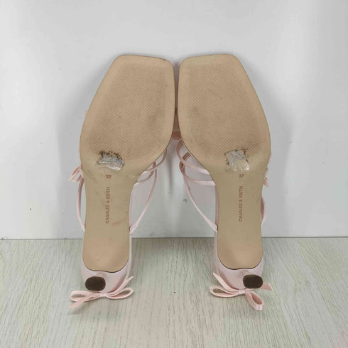 チャールズアンドキース CHARLES&KEITH Kelis ケリス ローズボウ ストラッピーヒールミュール レディース 37