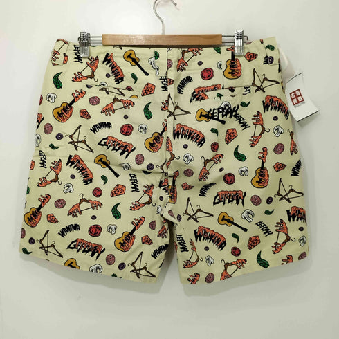 レフラー Leflah ×WANIMA ピザ柄 コットンツイル ショーツ メンズ JPN:L