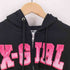 エックスガール X-girl FAUX FUR LOGO ZIP UP SWEAT HOODIE レディース import:S