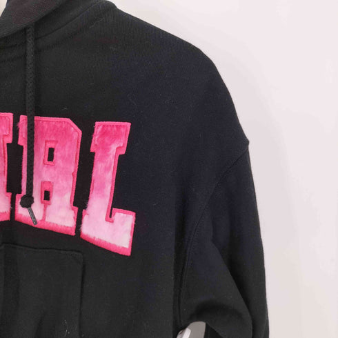 エックスガール X-girl FAUX FUR LOGO ZIP UP SWEAT HOODIE レディース import:S