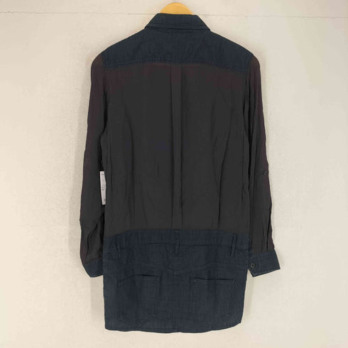 イザベルマラン ISABEL MARANT レーヨン デニム切替比翼シャツワンピース レディース 36