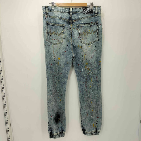 レフラー Leflah ペイント加工 ジョガー デニムパンツ メンズ JPN:XL
