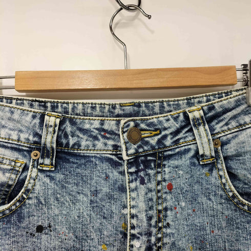 レフラー Leflah ペイント加工 ジョガー デニムパンツ メンズ JPN:XL