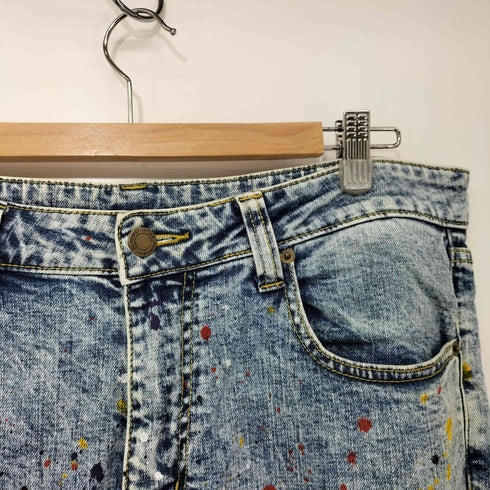 レフラー Leflah ペイント加工 ジョガー デニムパンツ メンズ JPN:XL