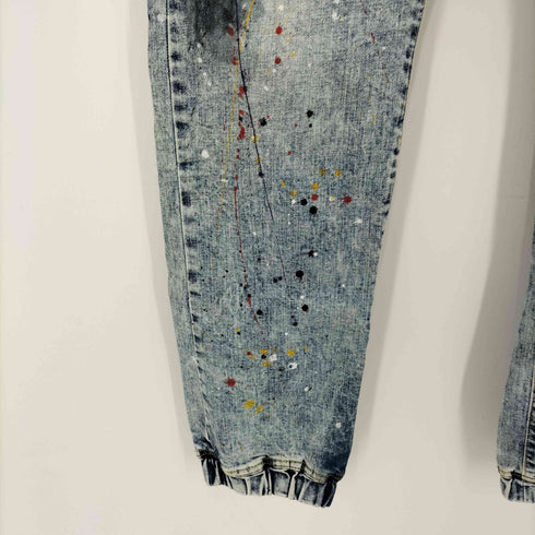 レフラー Leflah ペイント加工 ジョガー デニムパンツ メンズ JPN:XL