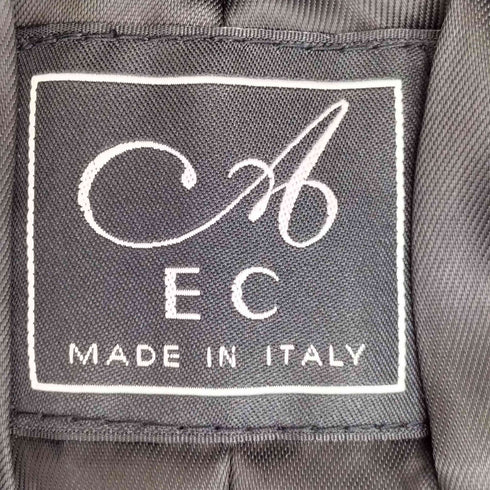 CA EC イタリア製 本革 ステッチデザイン レザースーパーロングコート レディース 46