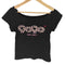 ナインティナインティ 9090 OG Logo Of f Shoulder Glitter Tee レディース import:M