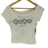 ナインティナインティ 9090 OG Logo Of f Shoulder Glitter Tee レディース import:M