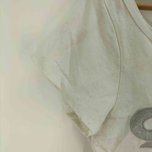 ナインティナインティ 9090 OG Logo Of f Shoulder Glitter Tee レディース import:M