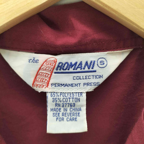 ROMANI 70-80S 三角タグ ポリ コットン 開襟 オープンカラー キューバ シャツ メンズ import:S