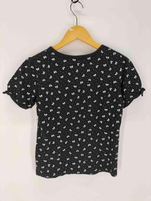 イーストボーイ EAST BOY リボン 総柄 プリント クロップド Tシャツ ピチT レディース 150