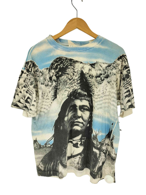 caribbean dream ネイティブアメリカン & イーグル Tシャツ 袖&裾シングル メンズ import:XL