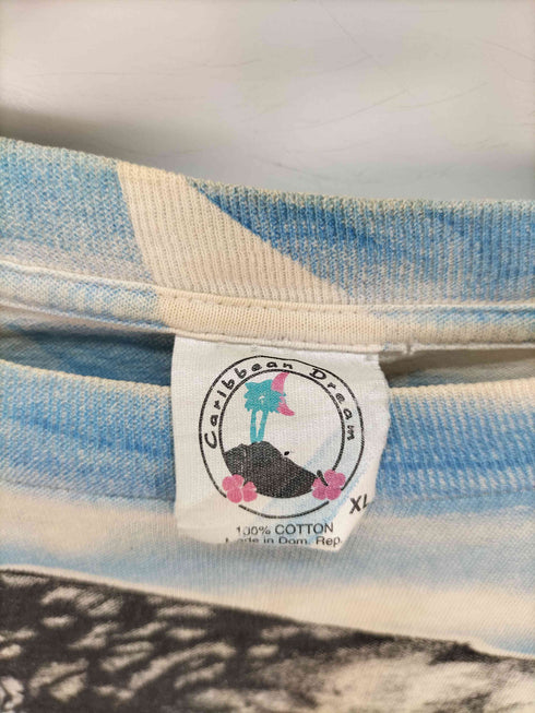 caribbean dream ネイティブアメリカン & イーグル Tシャツ 袖&裾シングル メンズ import:XL