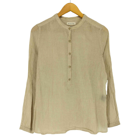 イザベルマランエトワール ISABEL MARANT ETOILE ストライプ ハーフボタン スタンドカラーシャツ レディース 38