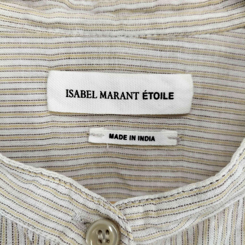 イザベルマランエトワール ISABEL MARANT ETOILE ストライプ ハーフボタン スタンドカラーシャツ レディース 38