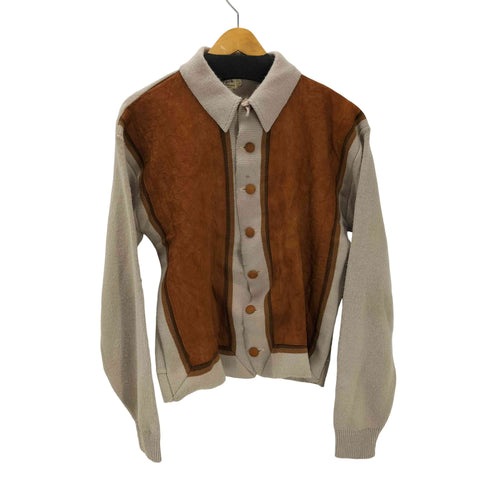 Berwyck sportswear 60-70S アクリル ニット スエード 切替 スポーツ ジャケット メンズ import:L