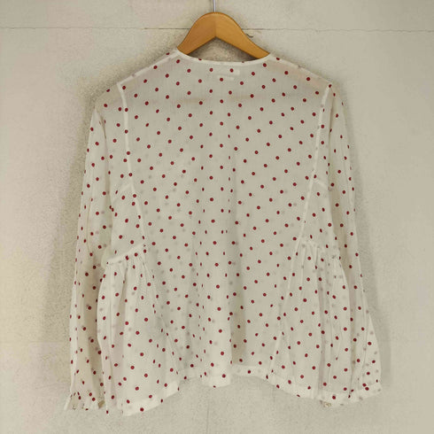 イザベルマランエトワール ISABEL MARANT ETOILE ドット柄 ハーフボタン ウエストギャザースタンドカラーシャツ レディース 38