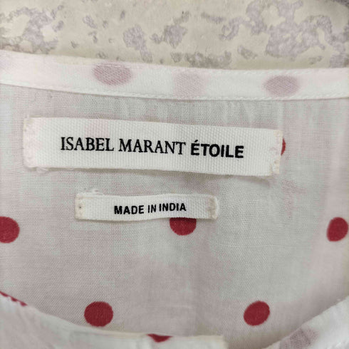 イザベルマランエトワール ISABEL MARANT ETOILE ドット柄 ハーフボタン ウエストギャザースタンドカラーシャツ レディース 38