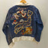 40-50S 龍 虎 JAPAN マップ 日本地図 両面 刺繍 スカ シャツ ジャケット VINTAGE ヴィンテージ メンズ