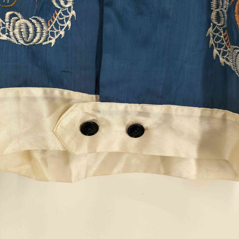 40-50S 龍 虎 JAPAN マップ 日本地図 両面 刺繍 スカ シャツ ジャケット VINTAGE ヴィンテージ メンズ