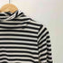 アニエスベー agnes b. ハイネック ボーダー タートル ネック シャツ 長袖 Tシャツ ロンT レディース