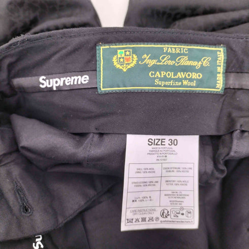 シュプリーム Supreme 26SS LEOPARD WOOL TROUSER BLACK メンズ 30