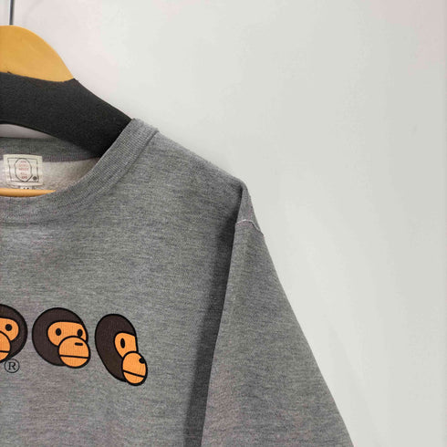 アベイシングエイプ A BATHING APE APE SHALL NEVER KILL APE 90S 初期タグ baby milo プリントスウェット メンズ JPN:M