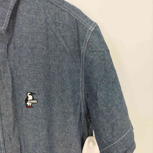 チャムス CHUMS Yarn-Dyed Chambray S/S Shirt 半袖 シャンブレー シャツ メンズ import:XL