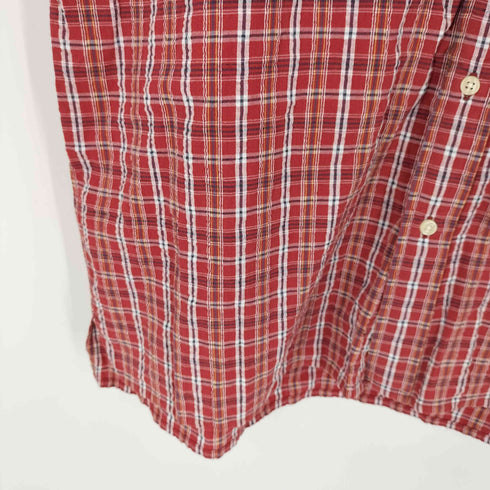 トミーヒルフィガー TOMMY HILFIGER シアサッカー 半袖 ボタンダウンシャツ メンズ import:XL
