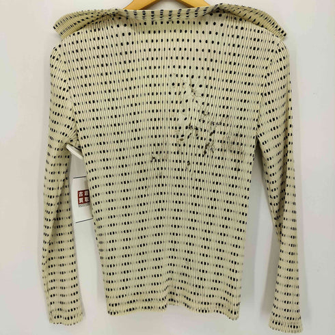 イッセイミヤケ ISSEY MIYAKE 01ss 銀タグ ドット プリーツ ハイネック ブラウス レディース 2