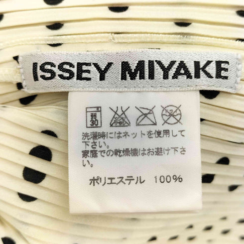 イッセイミヤケ ISSEY MIYAKE 01ss 銀タグ ドット プリーツ ハイネック ブラウス レディース 2