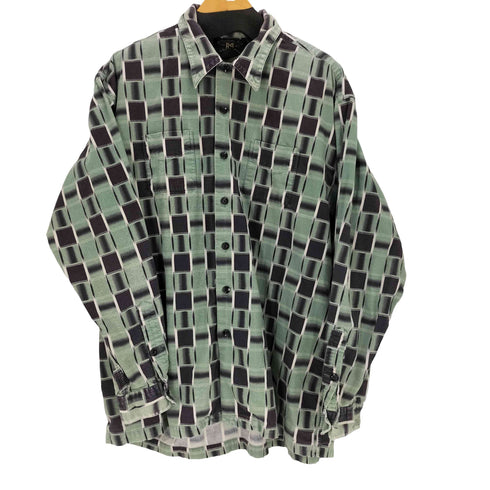 ダブルアールエルラルフローレン RRL RALPH LAUREN 00s コットンカジュアルチェックL/Sシャツ メンズ import:XL