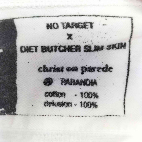 ダイエットブッチャースリムスキン DIET BUTCHER SLIM SKIN NO TARGET フロントプリント S/S Tシャツ y2k メンズ