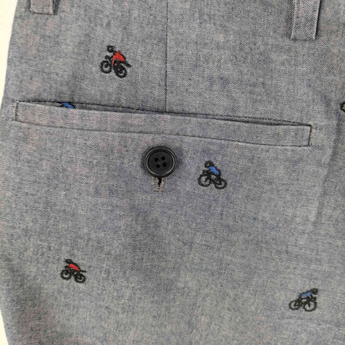 ポールスミス Paul Smith 総柄 自転車 刺繍 ハーフパンツ メンズ M
