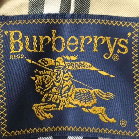バーバリーズ BURBERRYS PRESTIGE COLLECTION 金タグ 裏地ノバチェック 比翼ステンカラーコート 玉虫 玉蟲 メンズ