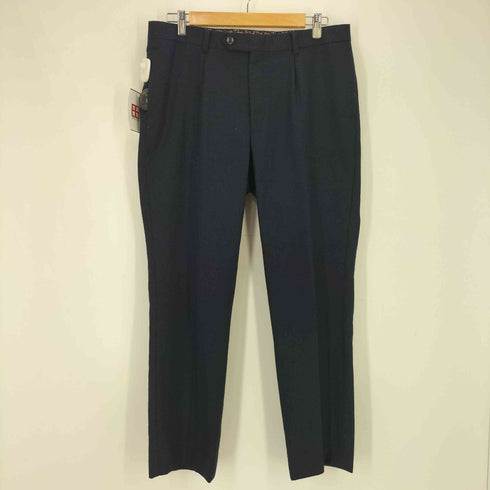 スーツセレクト SUIT SELECT 【CLASSICO TAPERED】【秋冬】2釦シングルスーツ 1タック/ネイビー×グレンチェック/RE:NEWOOL メンズ AB6