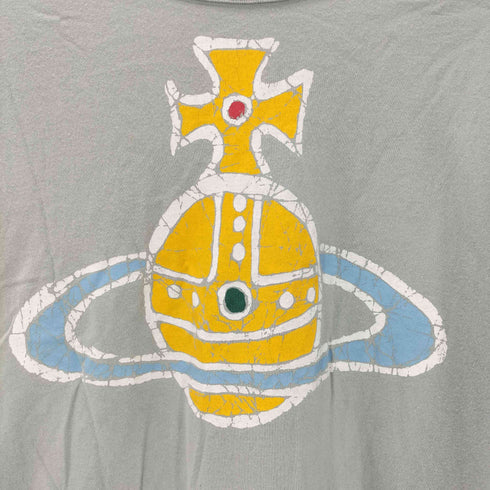 ヴィヴィアンウエストウッドレッドレーベル Vivienne Westwood RED LABEL フロント オーブ プリント 変形 長袖 ワンピース レディース 00