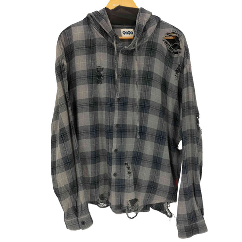 ナインティナインティ 9090 Damage Ombre Shirts Hoodie メンズ JPN:L