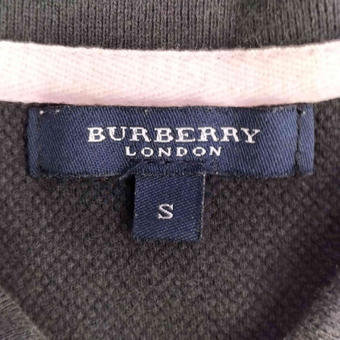 バーバリーロンドン BURBERRY LONDON ロゴ刺繍 七分丈 鹿の子 ポロシャツ レディース import:S