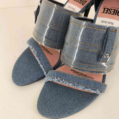 ディーゼル DIESEL オープン トゥ デニム ハイヒール レディース EUR:37