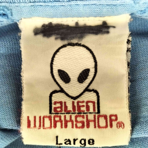 ALIEN WORKSHOP 90S USA製 袖裾シングル 両面プリント クルーネックTシャツ メンズ import:L