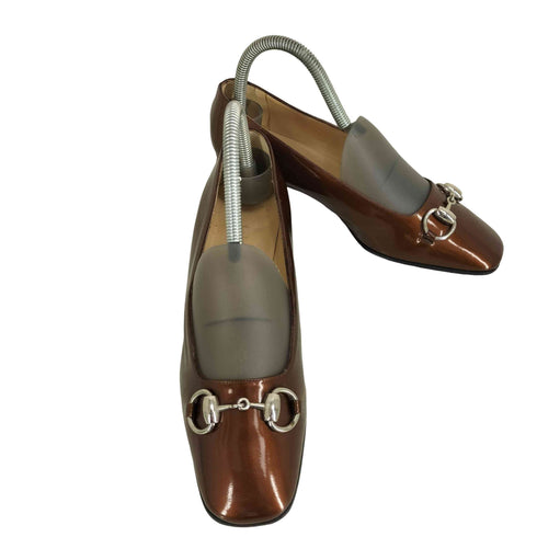 グッチ GUCCI ホースビット スクエアトゥ パンプス レディース EUR:36