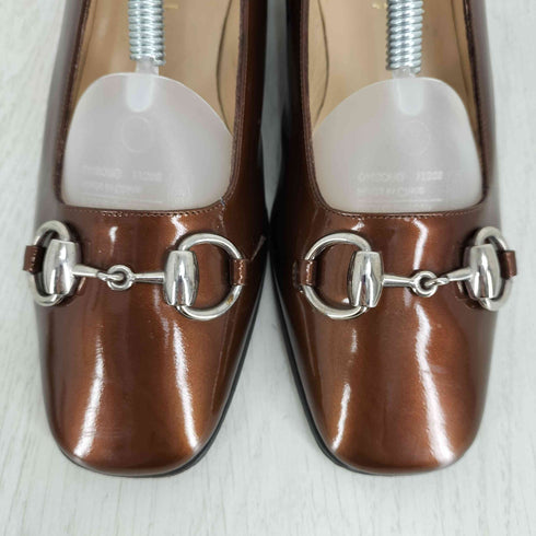 グッチ GUCCI ホースビット スクエアトゥ パンプス レディース EUR:36