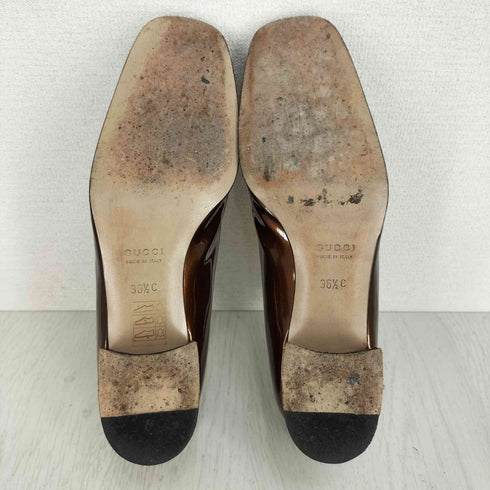 グッチ GUCCI ホースビット スクエアトゥ パンプス レディース EUR:36