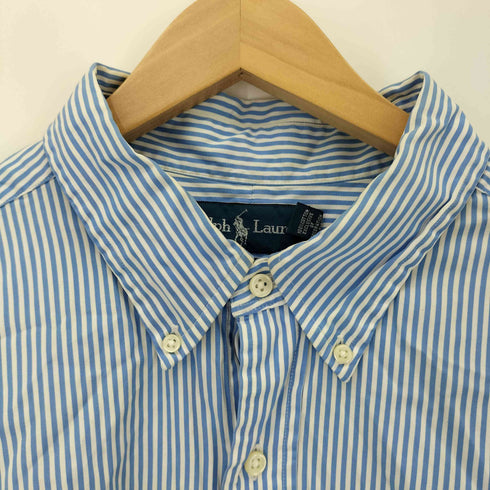 ラルフローレン RALPH LAUREN 90s CLASSIC FIT BD ストライプ柄 半袖シャツ メンズ import:XXL