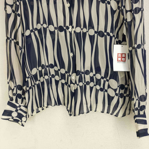 トゥモローランドコレクション TOMORROWLAND collection シルク100 総柄ドット L/S シアーシャツ レディース