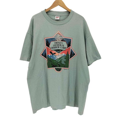 アンビル Anvil 90s USA製 シングルステッチ SUTTONS フロントプリント クルーネックTシャツ メンズ 2X