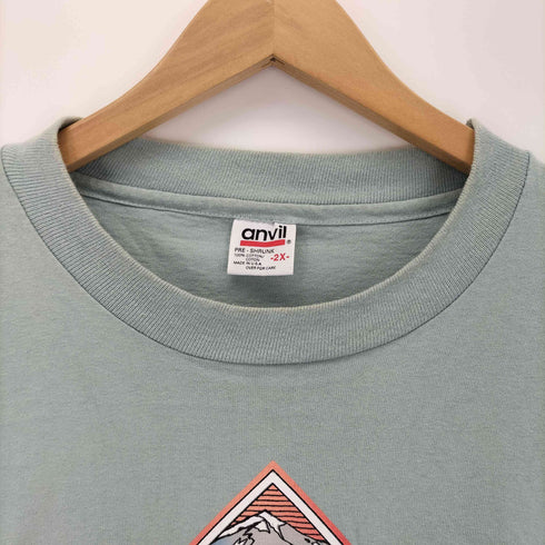 アンビル Anvil 90s USA製 シングルステッチ SUTTONS フロントプリント クルーネックTシャツ メンズ 2X