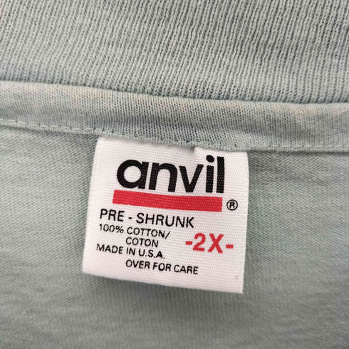 アンビル Anvil 90s USA製 シングルステッチ SUTTONS フロントプリント クルーネックTシャツ メンズ 2X